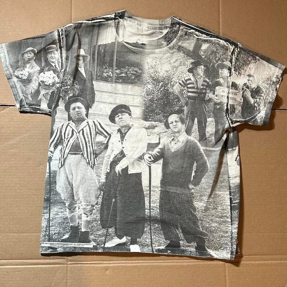 90s three stooges aop tee